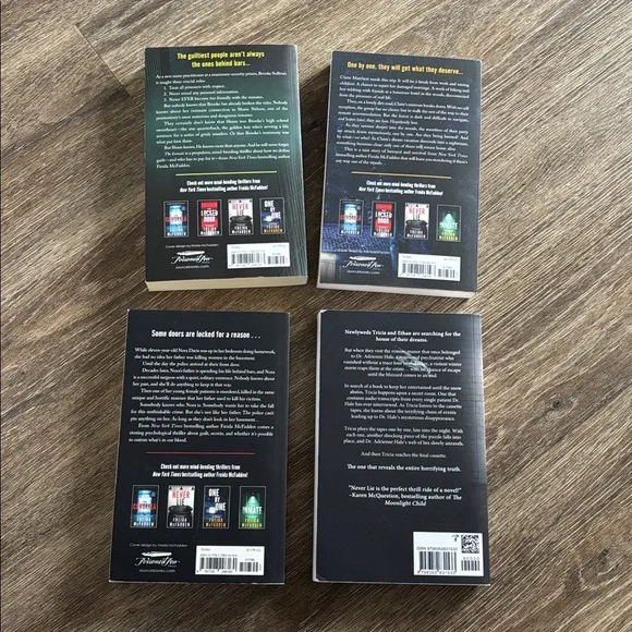 Thriller Mystery Novels: One By The Inmate Never Lie Locked Door Freida McFadden - Picture 2 of 3